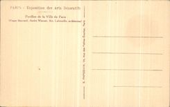 Casa de Paris de la POSTAL de la VENDIMIA de la ciudad de la feria de Paris de artes decorativos