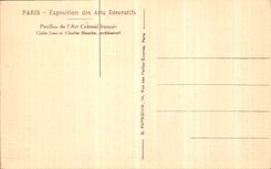 CPA Paris Expostition des Arts Decoratifs Pavillon de l art colonial francais