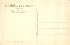 VINTAGE POSTCARD Paris the Park of Butt Chaumont