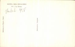 VINTAGE POSTCARD Paris Hotel Of the Invalids