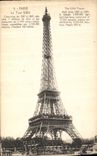 VINTAGE POSTCARD Paris the Eiffel Tower