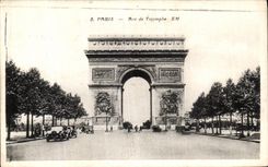 POSTAL Paris de la VENDIMIA Arc de Triomphe