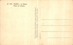 VINTAGE POSTCARD Paris while Strolling Place of L Operated