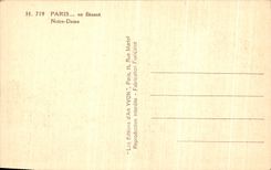 POSTAL Paris de la VENDIMIA mientras que da un paseo Notre Dame