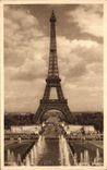 VINTAGE POSTCARD Paris while Strolling Eiffel Tower