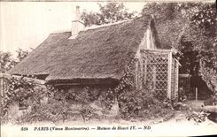 VINTAGE POSTCARD Paris House of Henri IV Montmartre