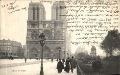POSTAL Paris Notre Dame de la VENDIMIA