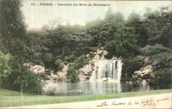 VINTAGE POSTCARD Paris Cascades of the Bois de Boulogne