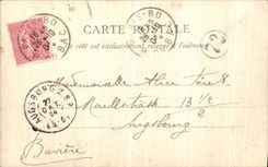 VINTAGE POSTCARD Paris Court of Louvre Counters