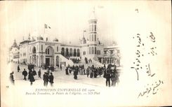 VINTAGE POSTCARD Paris World Fair Of 1900 Park of Trocadero the Palate of L Algeria