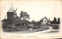 VINTAGE POSTCARD Paris Wood De Bouloge the Mill of Trifle