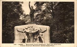 VINTAGE POSTCARD Paris Monument Free American Places the United States