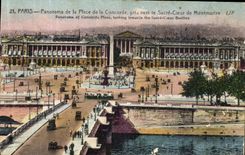 VINTAGE POSTCARD Paris Panorama of the place of the Harmony taken towards the Sacring heart of Montmartre