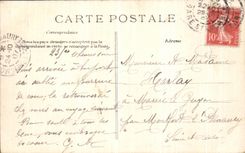 VINTAGE POSTCARD Paris Thought Flowers