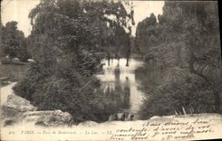 VINTAGE POSTCARD Paris Park De Montsouris