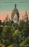 VINTAGE POSTCARD Paris the Sacring Montmartre Heart