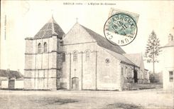 VINTAGE POSTCARD Deols L Church St Etienne