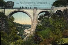 VINTAGE POSTCARD Surroundings Saline Les Bains bridge of the devil
