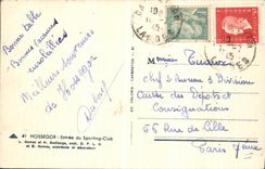 POSTAL Hossegor de la VENDIMIA entrado del club Sporting