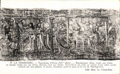 VINTAGE POSTCARD the Chair God Tapestries D Arras Jesus sold by Judas