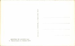 VINTAGE POSTCARD Eccentric Caves of Lacave in Black Light