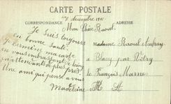 VINTAGE POSTCARD Vitry Francois the Monument Carnot Militaria