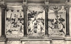 VINTAGE POSTCARD Rheims Church Low Saint Remi relief