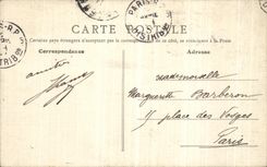 Opinion de Laval de la POSTAL de la VENDIMIA tomada del jardin de Perrine