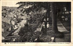 VINTAGE POSTCARD Bourbonne Les Bains Seen from of LaTerrasse of the Castle Children