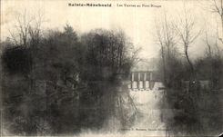 VINTAGE POSTCARD Sainte Menehould Valves With the Red bridge