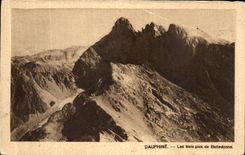 VINTAGE POSTCARD Dauphine three peaks of Belledonne