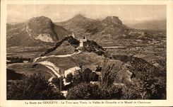 VINTAGE POSTCARD Line of Grenoble the Road as of the Tower without Venom the Valley of Grenoble and solid mass of Chartreuse