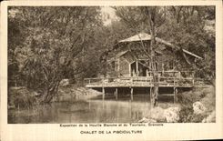 VINTAGE POSTCARD Fair of the Hydro electric power of Tourism Grenoble Country cottage of Pisciculture