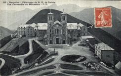 VINTAGE POSTCARD Dauphine Pilgrimage of NR D of Salette Seen D together of the Monastery