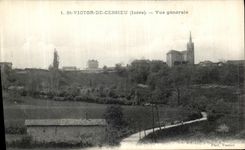 VINTAGE POSTCARD St Victor de Cessieu View