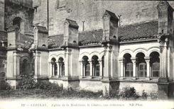 VINTAGE POSTCARD Vezelay slips of the Madeleine the Cloister seen external
