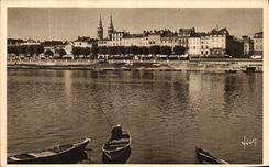 VINTAGE POSTCARD Mason the Saone and the Lamartine quay