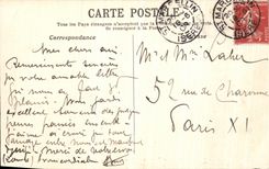 Camino grande de Vercors de la POSTAL de la VENDIMIA de las grandes piezas estrechas