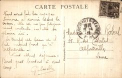 VINTAGE POSTCARD Chapareillan View of the City the mount Attic