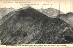 VINTAGE POSTCARD ND Pilgrimage of Salette Of the good mother over Chamoux