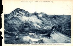 VINTAGE POSTCARD Road of the Alps Collar of Galibier on the right road of Briancon