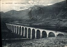 VINTAGE POSTCARD Dauphine Line of Grenoble has Gap Viaduc