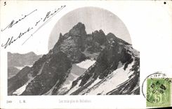 VINTAGE POSTCARD three Peaks of Belledone