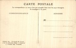 VINTAGE POSTCARD Fair of the Bianche Coal and Tourism Grenoble Village alpine L church Places