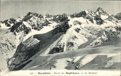 VINTAGE POSTCARD Dauphine Solid mass of the Seven Laux Seen of Merdaret