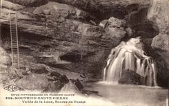 VINTAGE POSTCARD Mouthier High Pierre Vallee of Rents Source of the Trigger guard