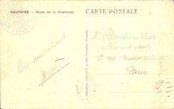 Camino de la POSTAL de la VENDIMIA de chartreuse grande