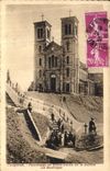 VINTAGE POSTCARD Dauphine Pilgrimage of Notre Dame of Salette the basilica