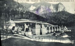 Opinion chartreuse grande de Dauphine de la POSTAL de la VENDIMIA del convento