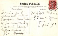 VINTAGE POSTCARD Dauphine Bridge in Royas Houses suspended on the top of Bourne